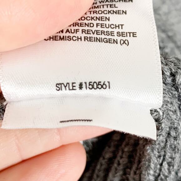 City Chic Sweater Plus Size 20 L Gray Jumper Simple V-neck Ribbed Charcoal Marle - Picture 6 of 7